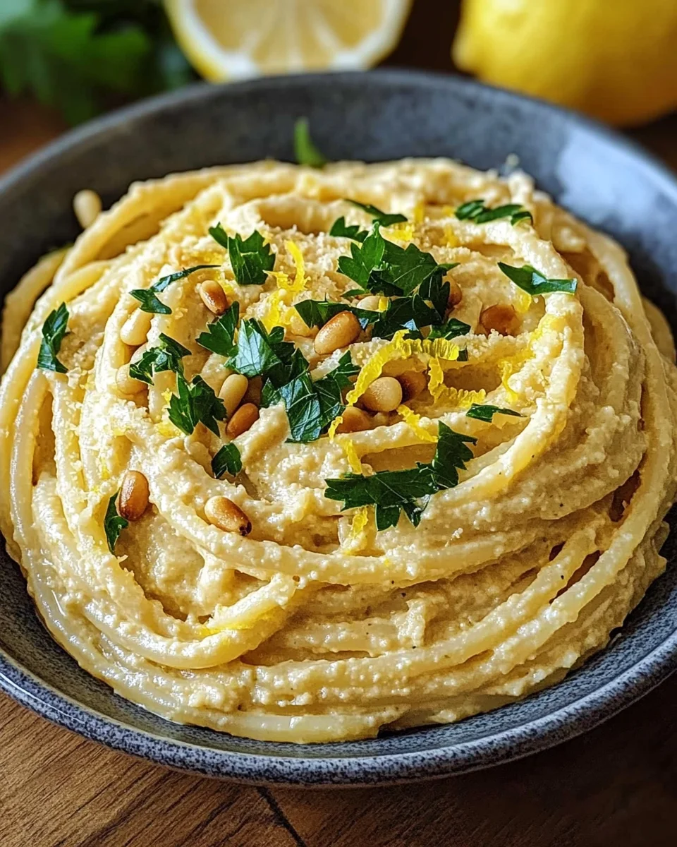 Zitronige Hummus-Pasta