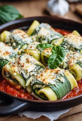 Zucchini-Cannelloni mit Ricotta-Spinat-Füllung