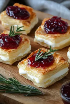 Blätterteig-Häppchen mit Camembert
