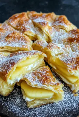 Blätterteigkuchen mit Puddingcreme und Apfel