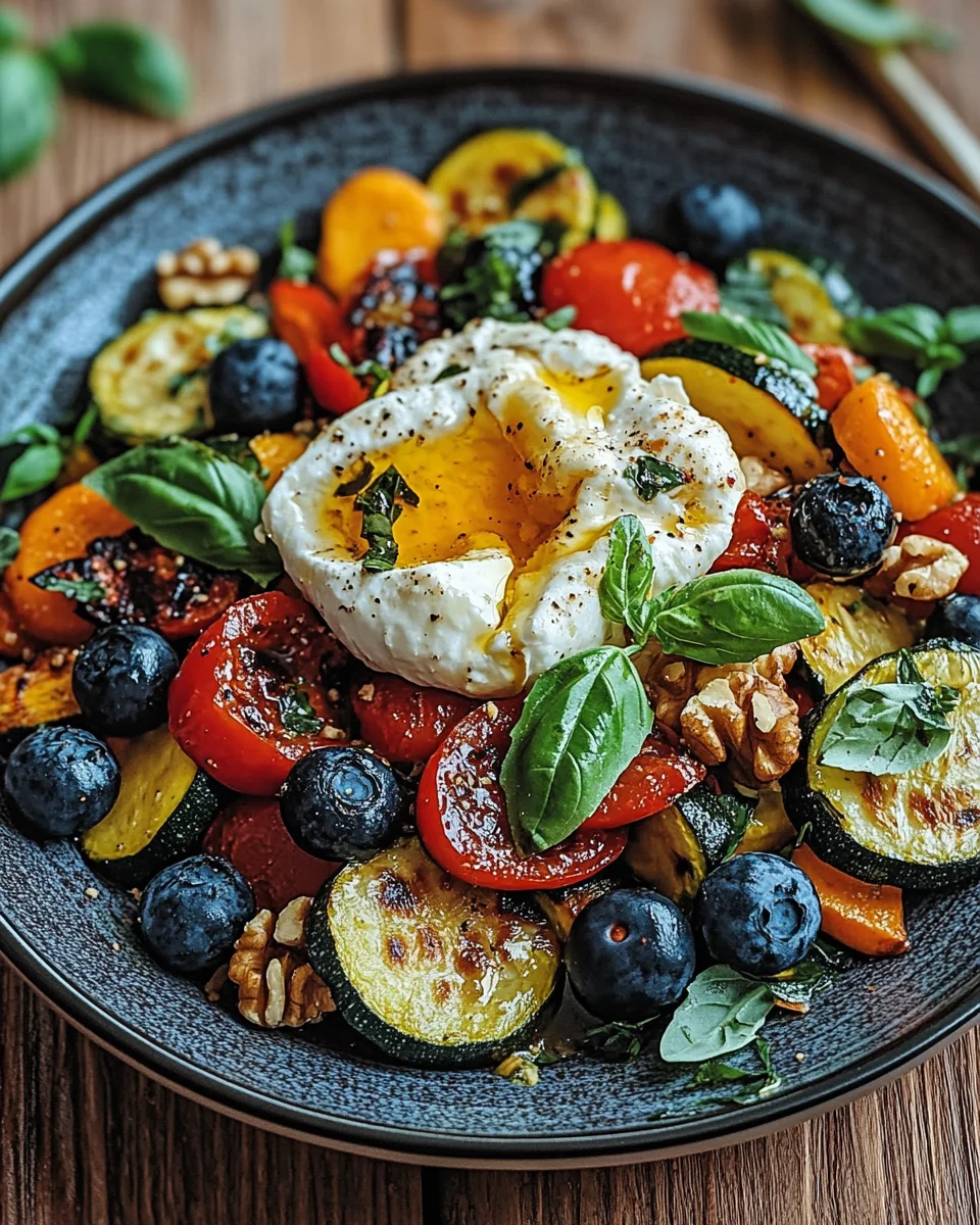 Burrata-Salat mit Ofengemüse und Blaubeeren 24 Burrata-Salat
