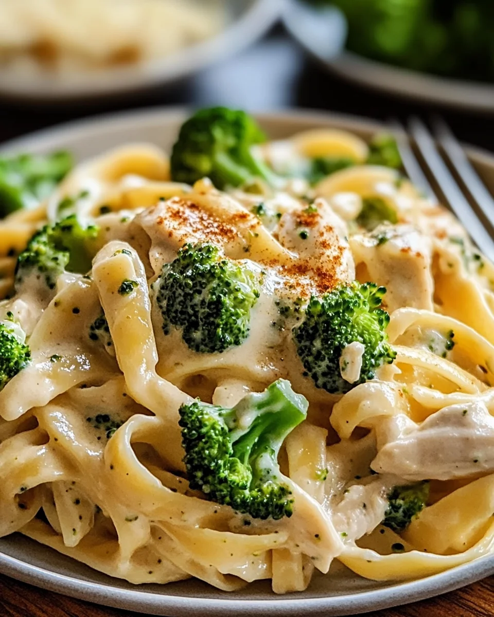 Cremige Hähnchen-Brokkoli-Alfredo Pasta 19 Cremige