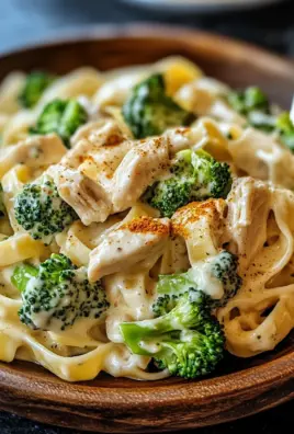 Cremige Hähnchen-Brokkoli-Alfredo Pasta
