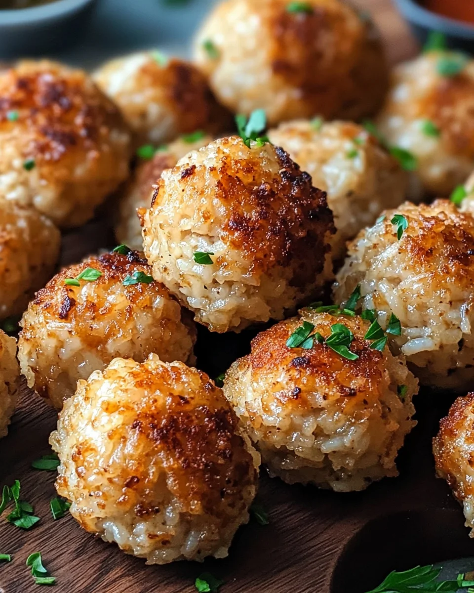 Crispy Rice Meatballs from the Air Fryer