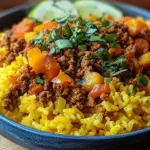 Curryreis mit Hackfleisch
