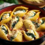 Gef&uuml;llte Muschelnudeln mit Ricotta und Spinat