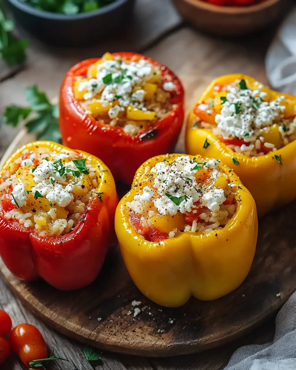 Gefüllte Paprika mit Reis und Feta 20 Gefüllte Paprika mit Reis und Feta