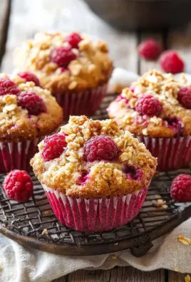 Gesunde Himbeer-Muffins mit Haferflocken-Streuseln 25 Gesunde Himbeer-Muffins mit Haferflocken-Streuseln
