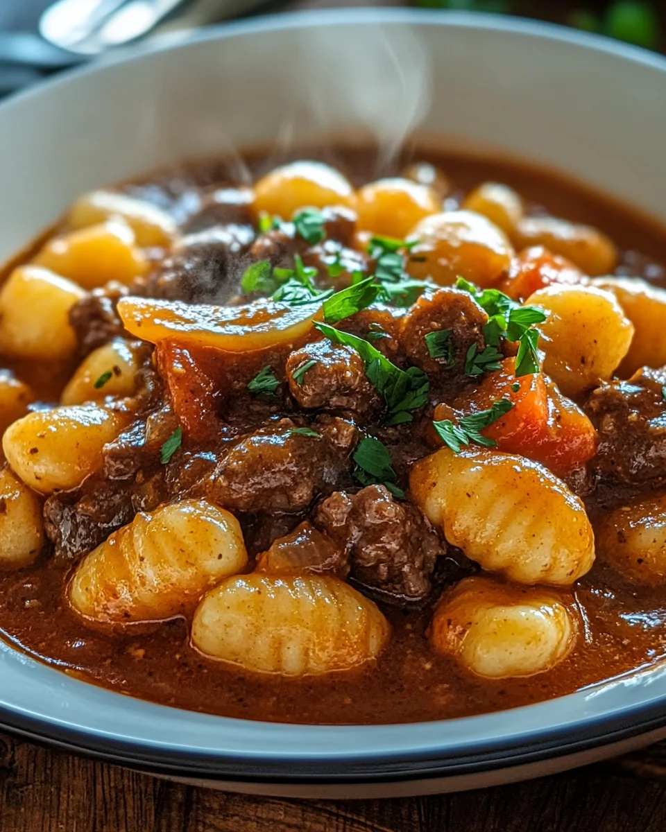 Gnocchi-Gulasch