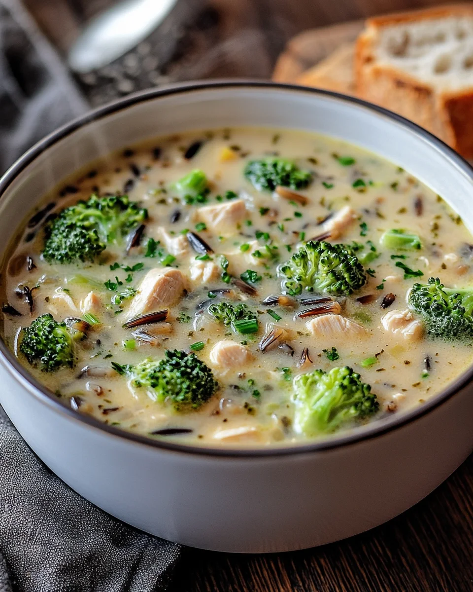 Hähnchen Brokkoli Wildreis Suppe 23 Hähnchen