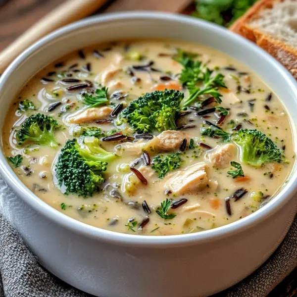 Hähnchen Brokkoli Wildreis Suppe
