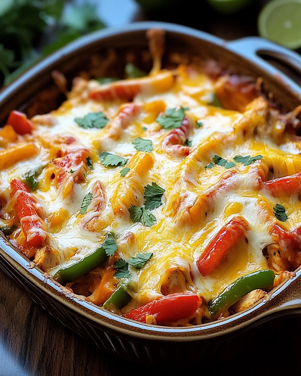 K&auml;siger Fajita H&auml;hnchen Auflauf