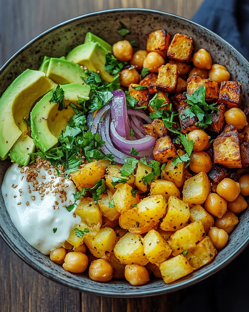 Kartoffel-Kichererbsen-Bowl