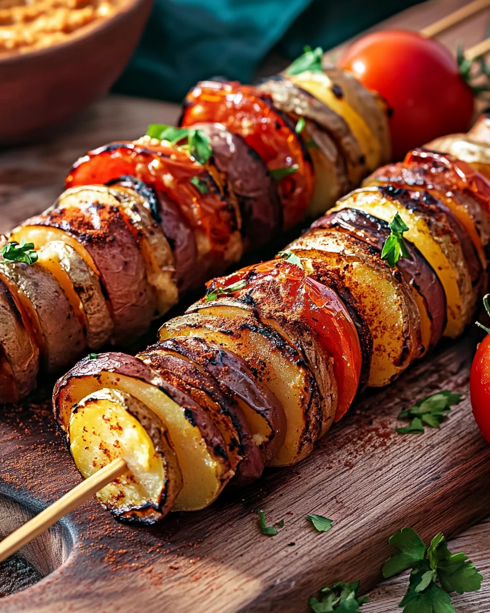 Kartoffel-Schawarma mit Tomaten-Hummus
