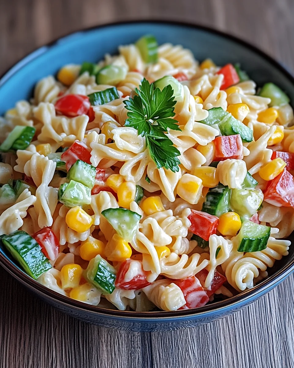 Kinder Nudelsalat mit Frischkäse