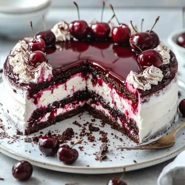 Kirschtorte mit Stracciatellacreme