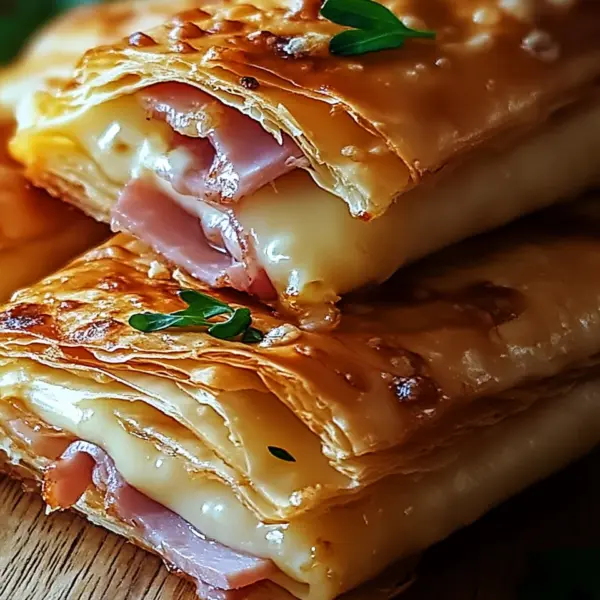 Knusprige Blätterteig-Schinken-Käse