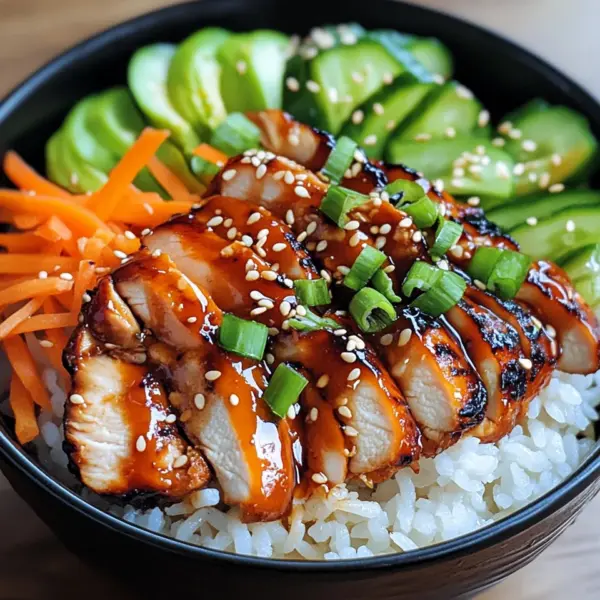 Koreanischer Reis Hähnchen Bowl