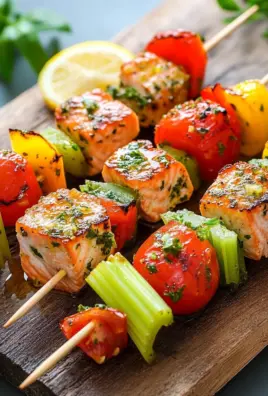 Lachs-Spieße mit Gemüse 23 Lachs-Spieße mit Gemüse