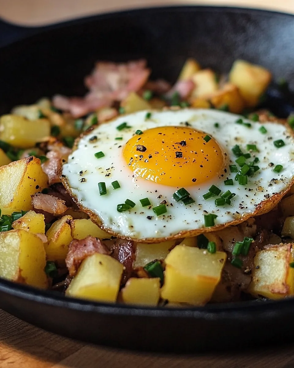 Leberk&auml;se-Kartoffel-Pfanne mit Spiegelei von FrlM