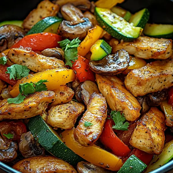 Low-Carb Gemüsepfanne mit Geflügel