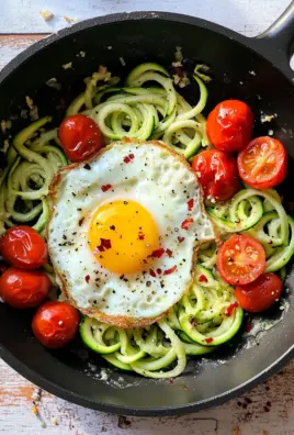 Low Carb Zucchini Nester mit Spiegelei
