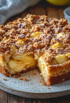 Marmorierter Apfel-Streuselkuchen mit Zimt und Nüssen