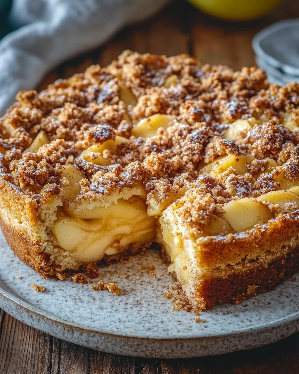 Marmorierter Apfel-Streuselkuchen mit Zimt und N&uuml;ssen