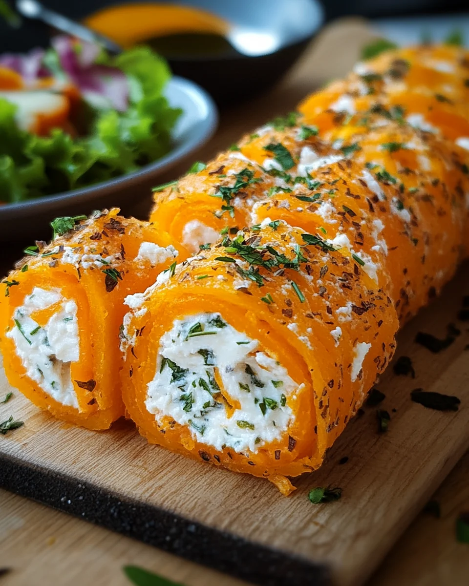 Möhrenrolle mit Frischkäse