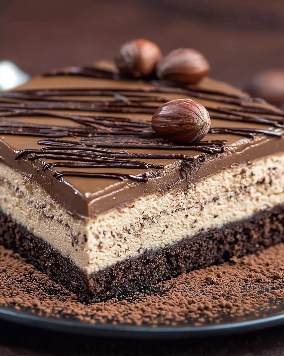 Nuss-Nougat-Torte mit Schokoboden 18 Nuss-Nougat-Torte