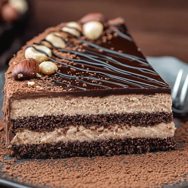 Nuss-Nougat-Torte mit Schokoboden