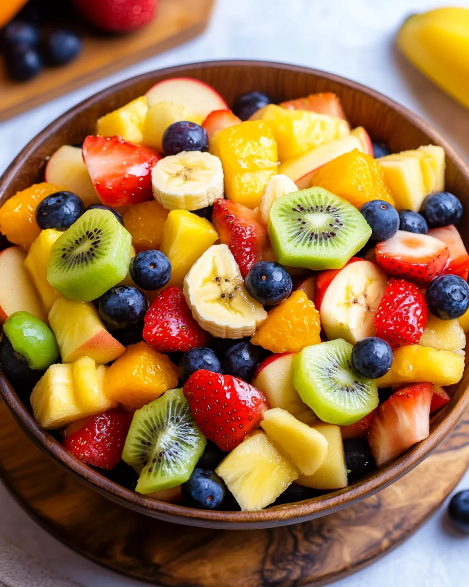 Obstsalat mit klassischem Dressing 19 Obstsalat
