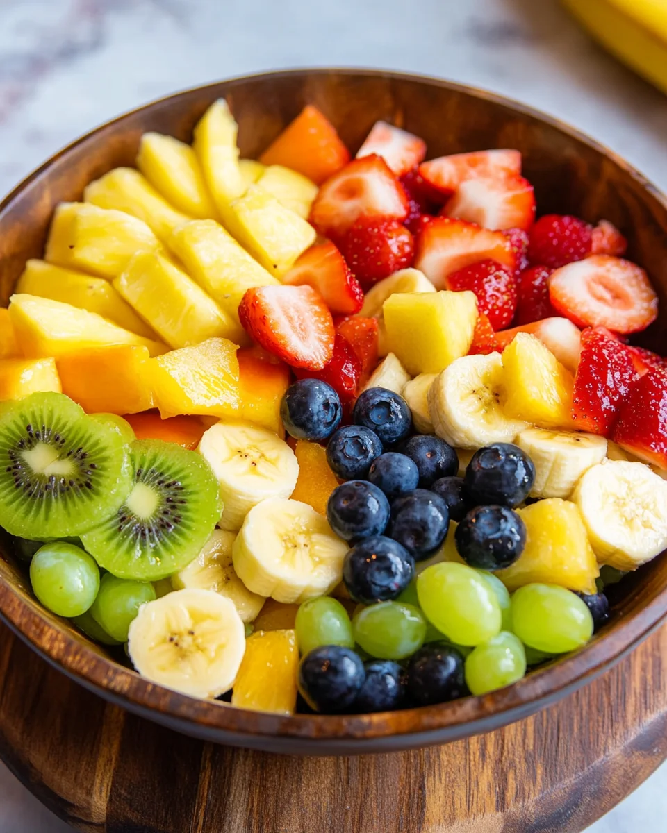 Obstsalat mit klassischem Dressing