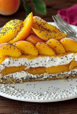 Pfirsichtorte mit Mohn