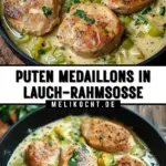 Puten Medaillons in Lauch-Rahmsoße 19 Pinterest Hidden Image