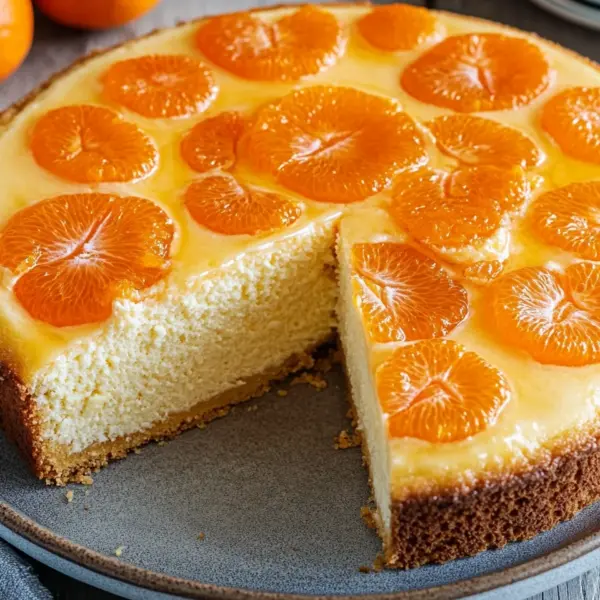 Quarkkuchen mit Mandarinen
