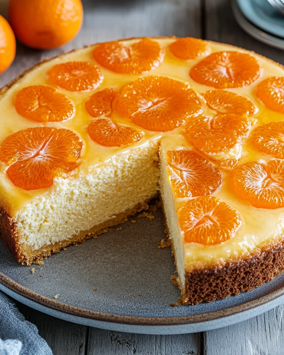 Quarkkuchen mit Mandarinen