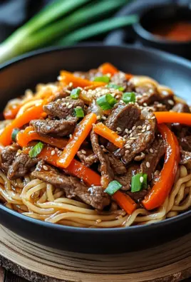 Reisnudeln mit Rindfleisch, Sojasauce und Gemüse 21 Reisnudeln mit Rindfleisch, Sojasauce und Gemüse