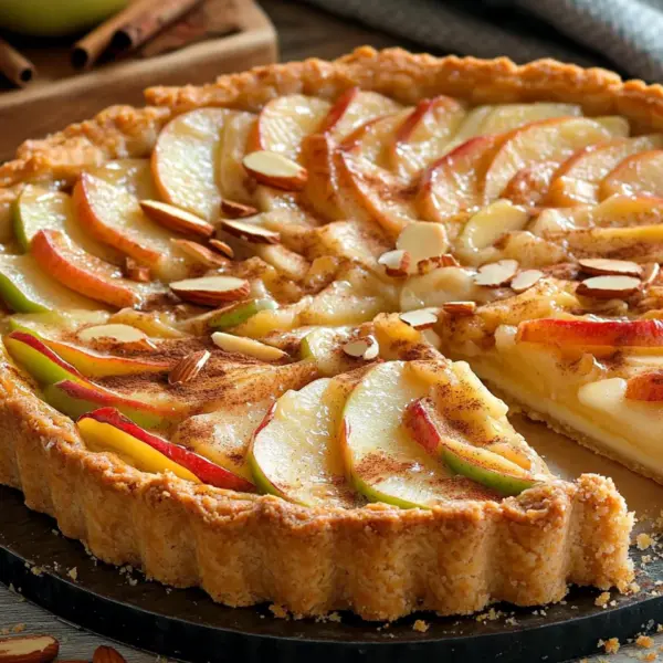 Saftige Apfeltarte mit Rahmguss