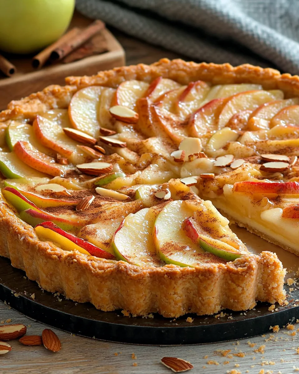 Saftige Apfeltarte mit Rahmguss