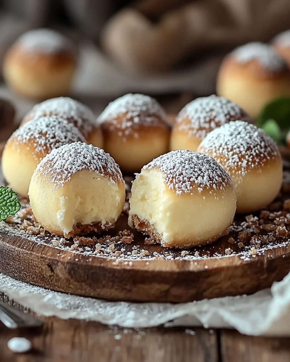 Schnelle K&auml;sekuchen-Kugeln