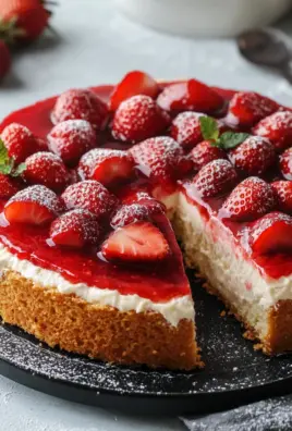 Schneller Erdbeerkuchen mit Schmand