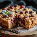Streuselkuchen mit Kirschen vom Blech