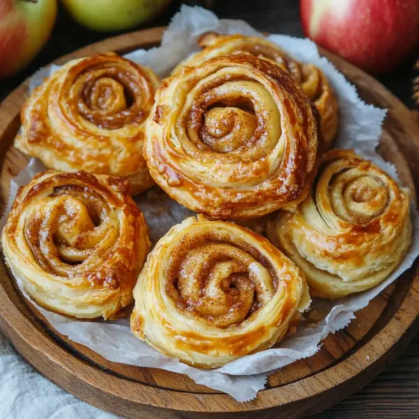 Süße Blätterteigschnecken aus der Heißluftfritteuse