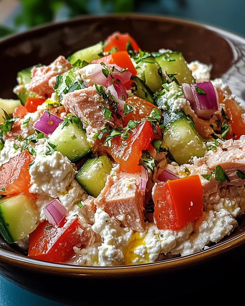 Thunfisch-H&uuml;ttenk&auml;se-Salat