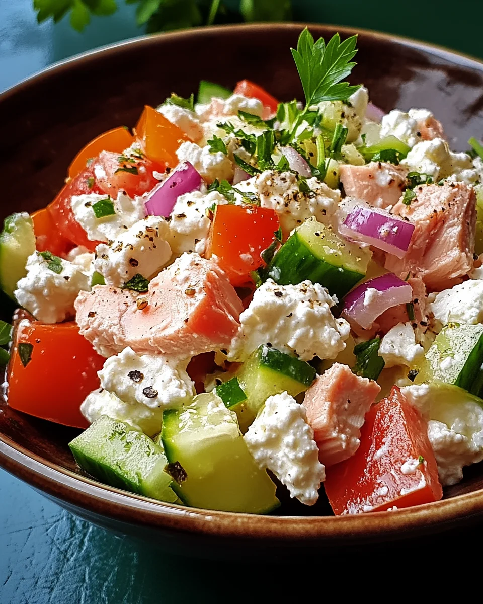 Thunfisch-Hüttenkäse-Salat