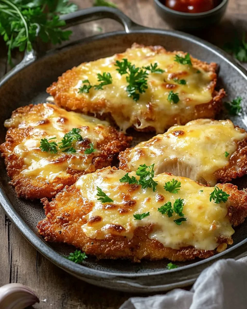 &Uuml;berbackene Partyschnitzel