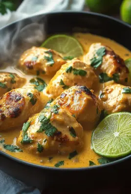 Zartes Hähnchen in Kokos-Limetten-Sauce