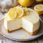Zitronen-Cheesecake mit wei&szlig;er Schokolade