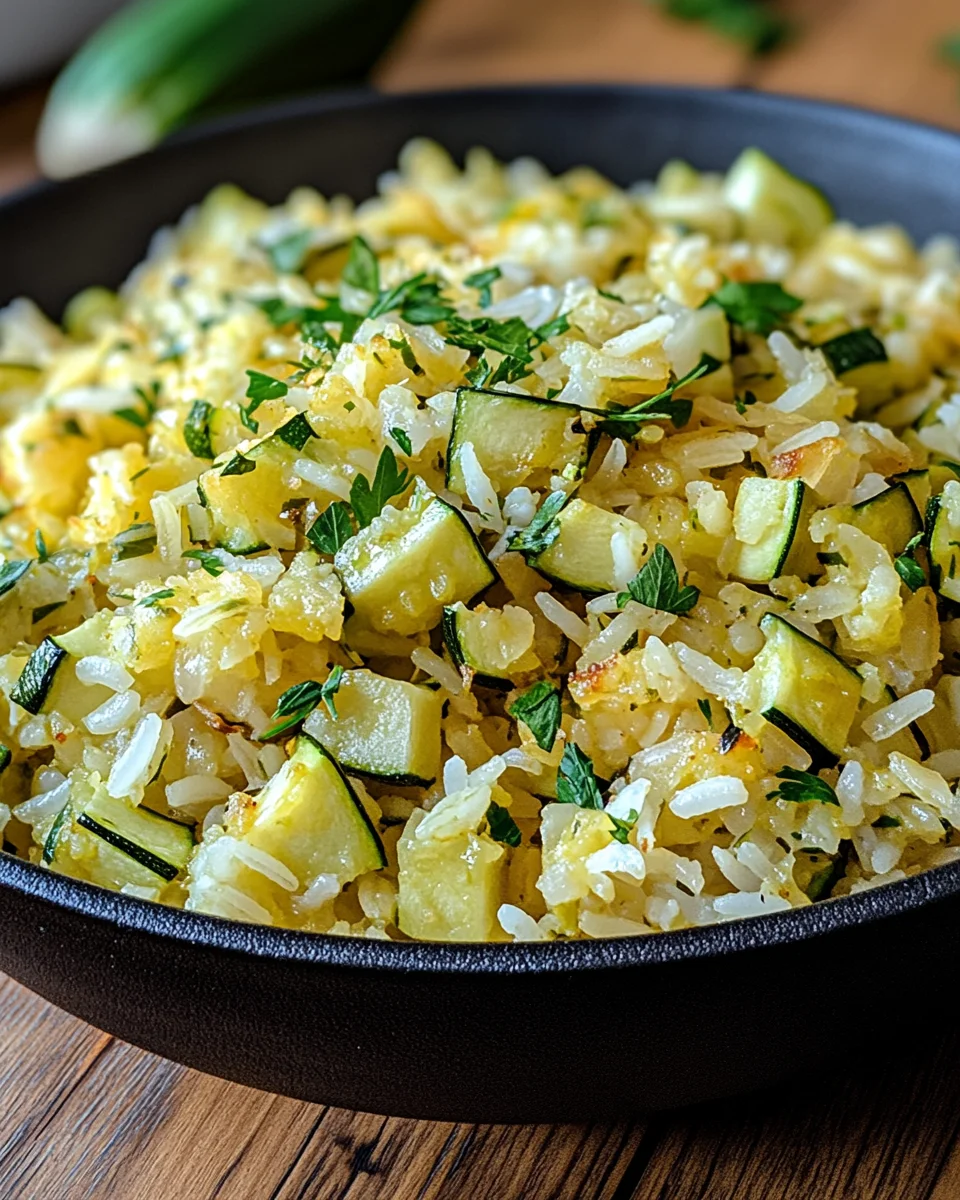 Zucchini-Reis-Pfanne